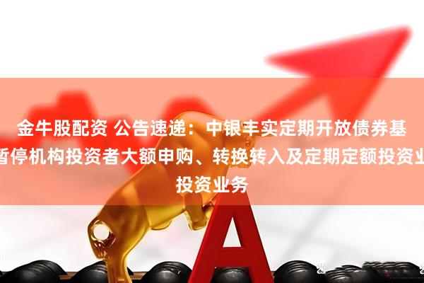 金牛股配资 公告速递：中银丰实定期开放债券基金暂停机构投资者大额申购、转换转入及定期定额投资业务