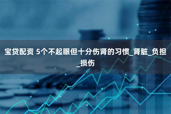 宝贷配资 5个不起眼但十分伤肾的习惯_肾脏_负担_损伤